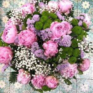 Bouquet peonie rosa