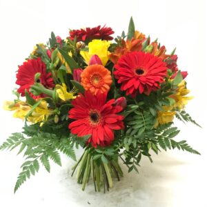 Bouquet di fiori misti - rosso, giallo, arancio