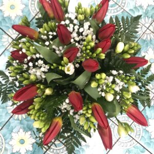 Bouquet di tulipani e fresie